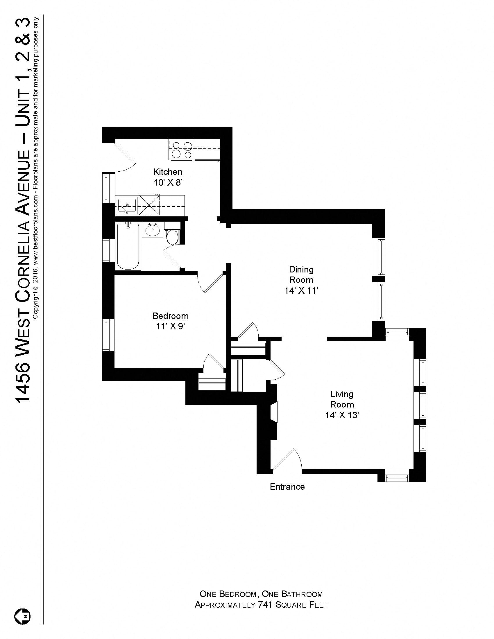 3501-03 N. Greenview / 1448-56 W. Cornelia 1-2 Beds Apartment for Rent - Photo Gallery 22
